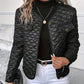 Women’s Black Quilted Jacket – Slim Fit Lightweight