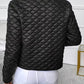 Women’s Black Quilted Jacket – Slim Fit Lightweight