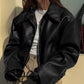 Women’s Black Faux Leather Jacket